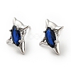 Cubic Zirconia Star Stud Earrings EJEW-G297-26P-2