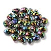 UV Plating Rainbow Iridescent Transparent Acrylic Beads OACR-C007-04F-3