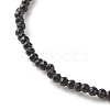 Natural Black Spinel Beads Stretch Bracelet for Women BJEW-JB07420-01-2