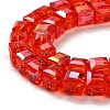 Electroplate Glass Beads Strands EGLA-R030-6x6mm-01-2