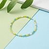 Sparkling Glass Beaded Stretch Bracelet for Women BJEW-JB07664-03-2