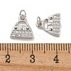 Rack Plating Brass Micro Pave Clear Cubic Zirconia Charms KK-U030-10P-3