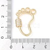 Rack Plating Brass Micro Pave Cubic Zirconia keychain Clasps KK-K374-03F-G-3