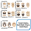 SUNNYCLUE 50Pcs 5 Styles Alloy Enamel Pendants ENAM-SC0004-19-2
