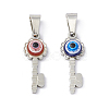 304 Stainless Steel Resin Pendants STAS-A062-14P-1