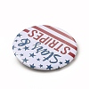 Independence Day Flat Round Tinplate Badge Pins JEWB-G021-01F-3