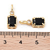 Brass Micro Pave Cubic Zirconia Pendants KK-C051-54G-01-3