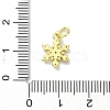 Brass Micro Pave Clear Cubic Zirconia Charms KK-H475-55G-02-3