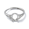 Adjustable 925 Sterling Silver Ring Components STER-K179-36P-2