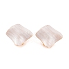 Rhombus Brass Enamel Stud Earrings for Women EJEW-G391-14G-3