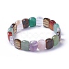 Natural Mixed Gemstone Stretch Bracelets BJEW-L495-15-2