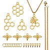 DIY Bee Honeycomb Necklace Making DIY-TA0002-87G-13