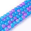 Synthetic Crackle Quartz Beads Strands GLAA-S135-8mm-M-2