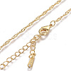 Gold Plated Tin Alloy Twisted Singapore Chain Fine Necklaces NJEW-BB10191-18-3