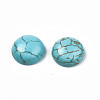 Craft Findings Dyed Synthetic Turquoise Gemstone Flat Back Dome Cabochons TURQ-S266-14mm-01-2