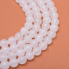 Round Natural White Jade Bead Strands G-R345-10mm-06-1