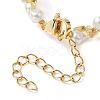 Imitated Pearl Acrylic & Glass Beaded Bracelets with 304 Stainless Steel Lobster Claw Clasps for Women BJEW-JB10199-01-5
