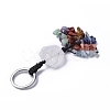 Natural Mixed Gemstone Nugget with Mixed Gemstone Chips Tassel Keychains KEYC-P012-02P-4