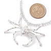 Halloween Spider Pendant Necklaces NJEW-TA00147-01-3