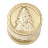 Christmas Golden Tone Round Wax Seal Brass Stamp Heads AJEW-M040-01G-A-2