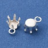 Ion Plating(IP) 304 Stainless Steel Charms Rhinestone Claw Settings STAS-U025-02C-S-2