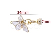 Brass Micro Pave Clear Cubic Zirconia Fold Over Clasps PW-WG35218-01-1