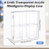 6 Grids Transparent Acrylic Minifigures Display Case with Cover DIY-WH0430-530A-2