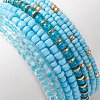 8Pcs 8 Styles Glass Seed Beaded Stretch Bracelets Set BJEW-JB09192-03-3