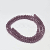 Faceted Rondelle Glass Beads Strands GLAA-I033-3mm-10-2