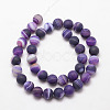 Natural Striped Agate/Banded Agate Bead Strands X-G-K166-12-6mm-02-2