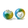 Two Tone Glass European Beads GPDL-K003-01F-2