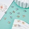 Unicraftale 16Pcs 4 Style 304 Stainless Steel Rhinestone Charms STAS-UN0055-94-4