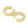 Rack Plating Brass Twist Rope Cuff Earrings for Women EJEW-G352-08G-2