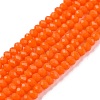 Opaque Solid Color Glass Beads Strands EGLA-T021-02I-1