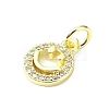 Brass Micro Pave Cubic Zirconia Pendants KK-H475-27G-01-2