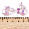 Transparent Epoxy Resin Whale with Bowknot Decoden Cabochons CRES-M034-04A-3