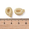 Rack Plating Brass Micro Pave Cubic Zirconia Slide Charms KK-C084-34G-Q-3