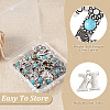 26Pcs 26 Styles Alloy Letter Pendants with Resin Imitation Synthetic Turquoise FIND-TA0003-70-4