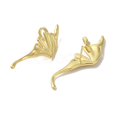 Teardrop Brass Stud Earrings EJEW-R162-11G-1