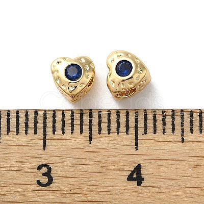 Valentine's Day Brass Micro Pave Cubic Zirconia Beads KK-P256-10G-03-1