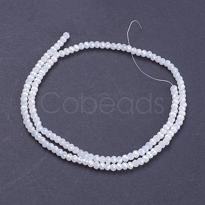 Electroplate Glass Beads Strands GLAA-F076-FR03-1