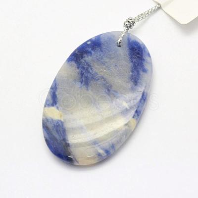 Natural Sodalite Pendants G-G694-B-18-1