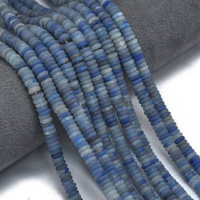 Frosted Natural Blue Aventurine Beads Strands G-K389-C11-01-1