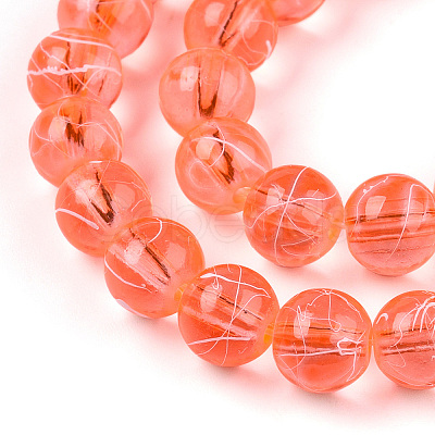 Drawbench Transparent Glass Beads Strands GLAD-Q012-8mm-08-1