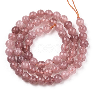 Natural Quartz Beads Strands G-R479-6mm-14-1