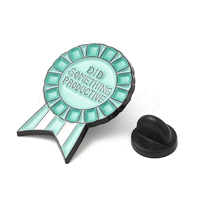 Word Did Something Productive Dopamine Color Series Medal Enamel Pin JEWB-D018-01C-EB-1