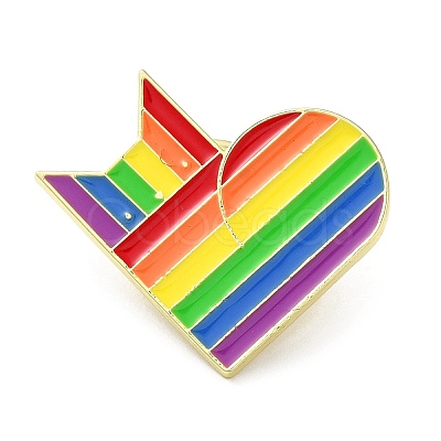 Pride Rainbow Enamel Pins JEWB-Z011-01D-G-1