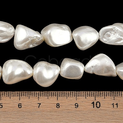 Shell Pearl Beads Strands BSHE-C008-01-1