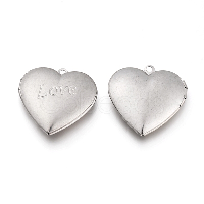 Non-Tarnish Valentine's Day 304 Stainless Steel Locket Pendants STAS-K192-17P-1