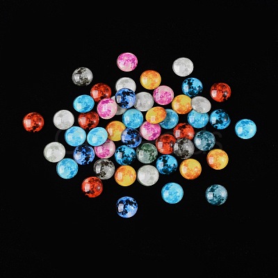 50Pcs Luminous Glass Cabochons sgGLAA-SZ0001-15A-1